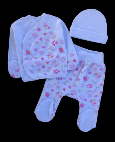 Комплект 3в1: льоля, повзунки, шапочка "Принт", інтерлок ТМ “Happy ToT” (56 см)