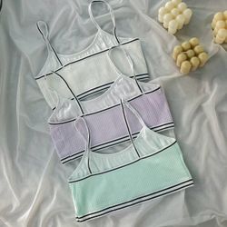 Топ в рубчик з окантовкою