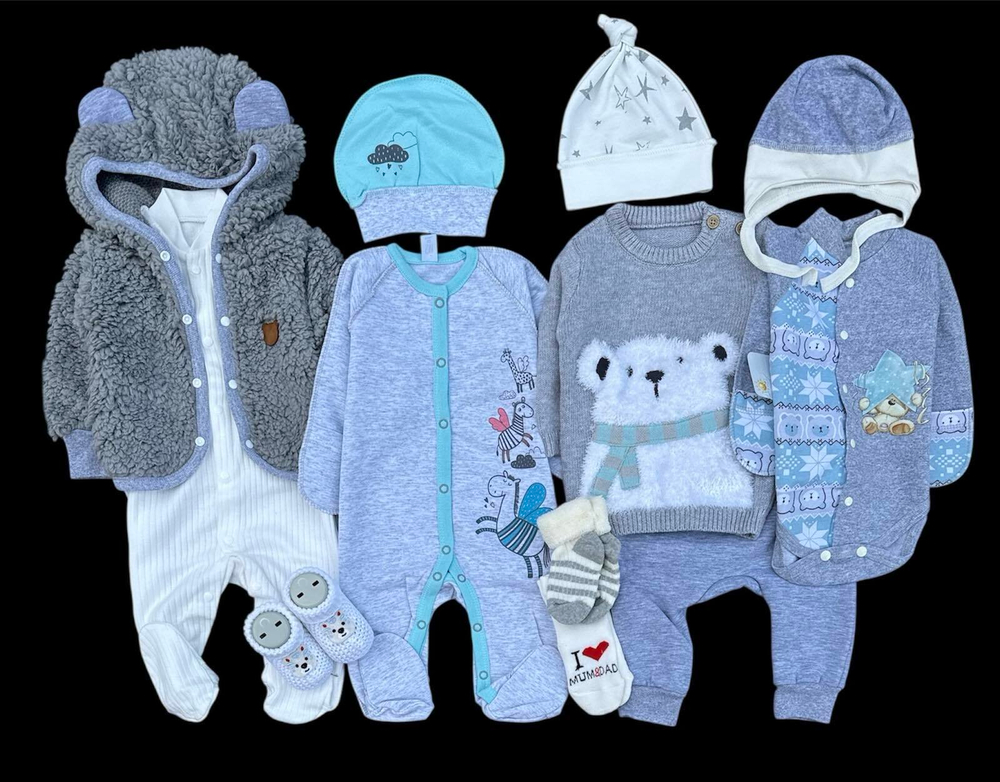 Гарний набір одягу для новонародженого хлопчика, якісний одяг для немовлят, осінь, зима, весна, розмір 62 см