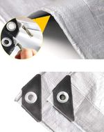 Тент 6х8 от дождя и снега, затеняющий 150г./м2 (серый) тарпаулиновый. Усиленные края.