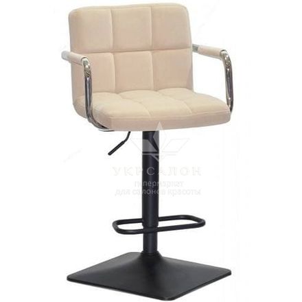 Стільчик для візажу Lion plus black quadro Velor