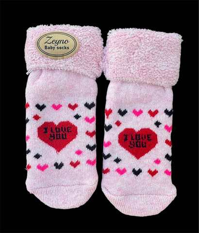 Шкарпетки "I love you", махра ТМ "Zeyno" (0-6 міс)