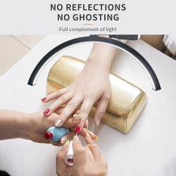 Безтіньова Led лампа для бьюті майстра універсальна HD-M2X 20W диск black