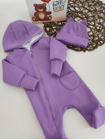 Комбінезон (ромпер) з шапочкою "Балтімор", трьохнитка з начосом ТМ "ALL"