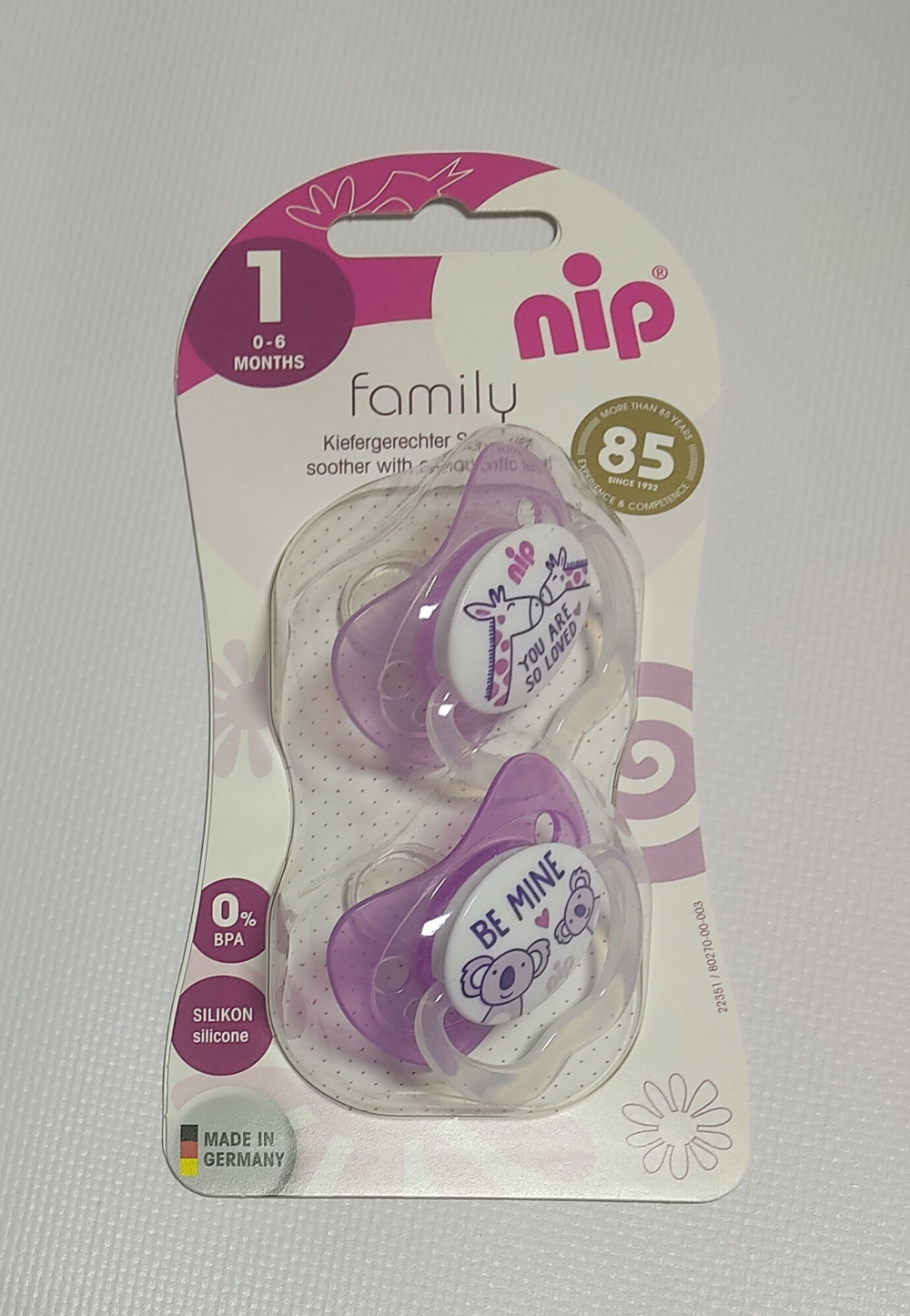 Пустушки силіконові Family, "Nip"