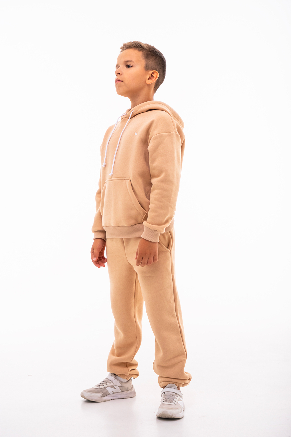 Дитячий спортивний утеплений костюм Kindamor Warm Autumn Beige для хлопчика, фліс бежевий