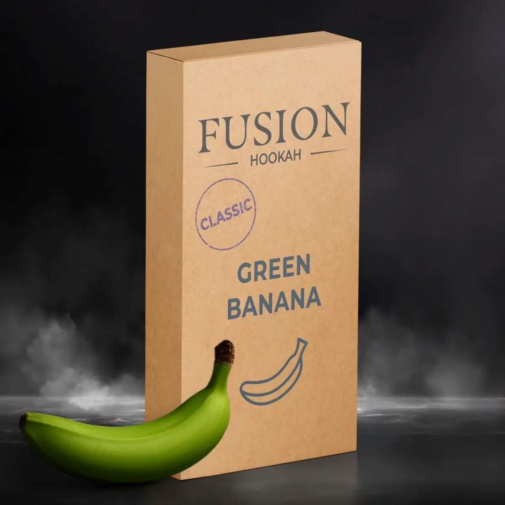 Табак для кальяна Fusion Classic Green Banana (Фьюжин Классик Зелёный Банан) 100г