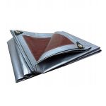 Тент 6х10 от дождя и снега 210г./м2 (серый/коричневый). Усиленные края.