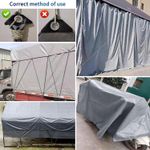 Тент 8х10 от дождя и снега 200г./м2 (серый) тарпаулиновый. Усиленные края.