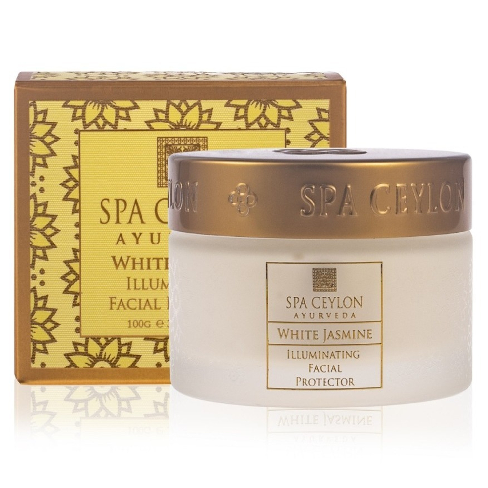 Крем-протектор із ефектом сяйва для сухої шкіри Білий жасмин 100 г, SPA Ceylon