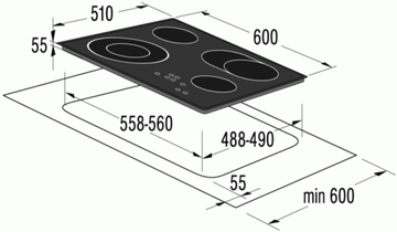 Варильна поверхня електрична GORENJE ECT 62 W