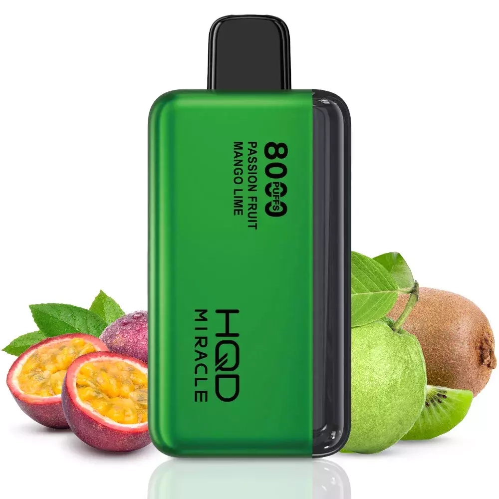 HQD Miracle 8000 Passion Fruit Kiwi Guava (5% nic)