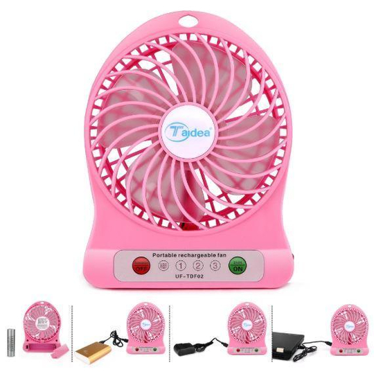 Міні-вентилятор Portable Fan Mini Рожевий