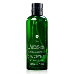 Олія для масажу та прийняття ванни червоний сандал та лемонграс 150 мл, spa ceylon