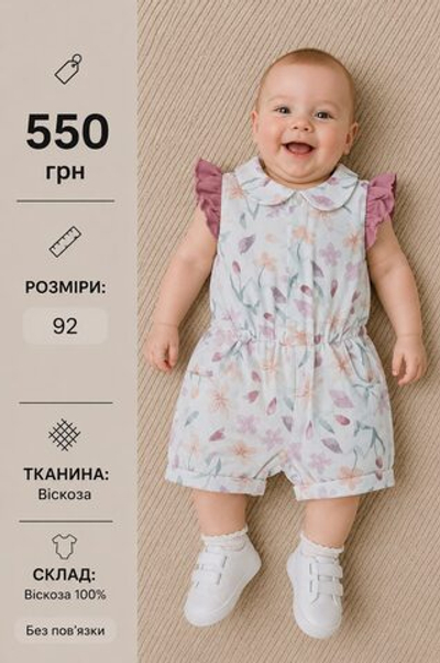 Пісочник, віскоза, бавовна ТМ "Bebetto" (92 см)