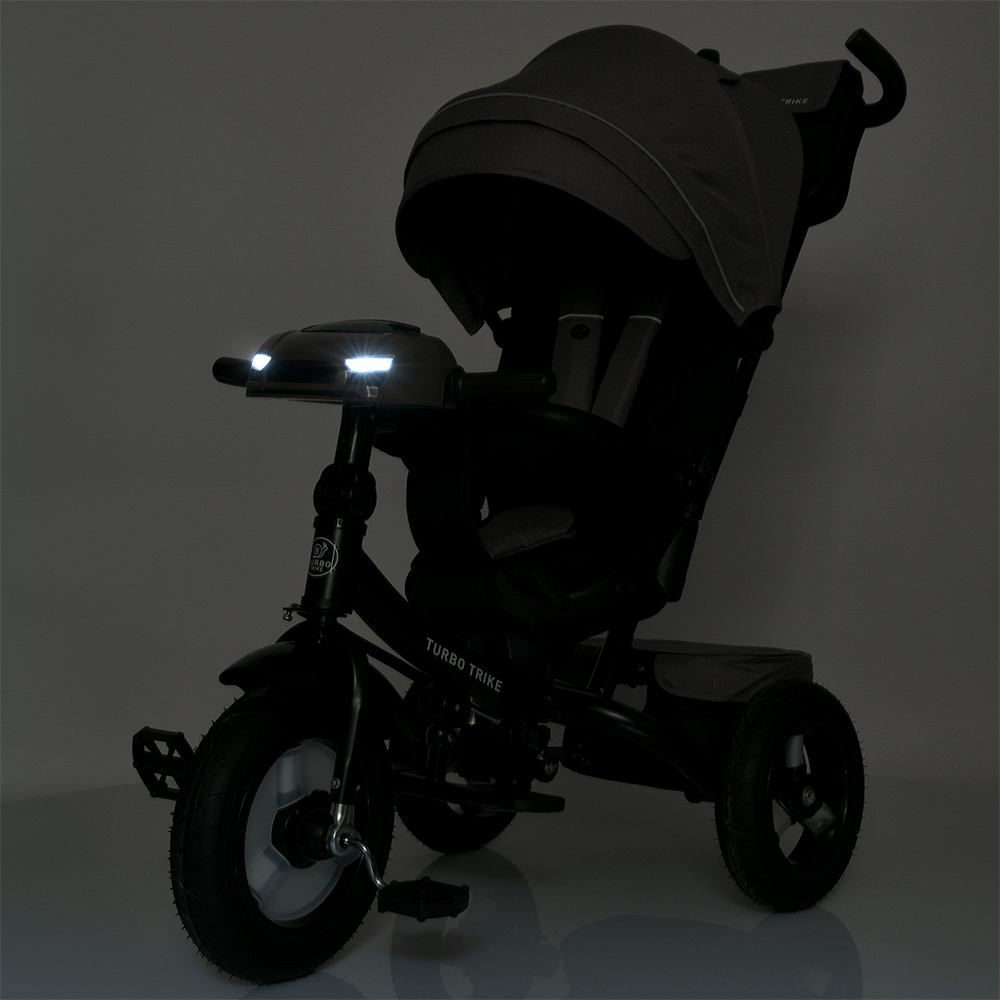 Дитячий триколісний велосипед Turbo Trike MT 1007 гумові колеса
