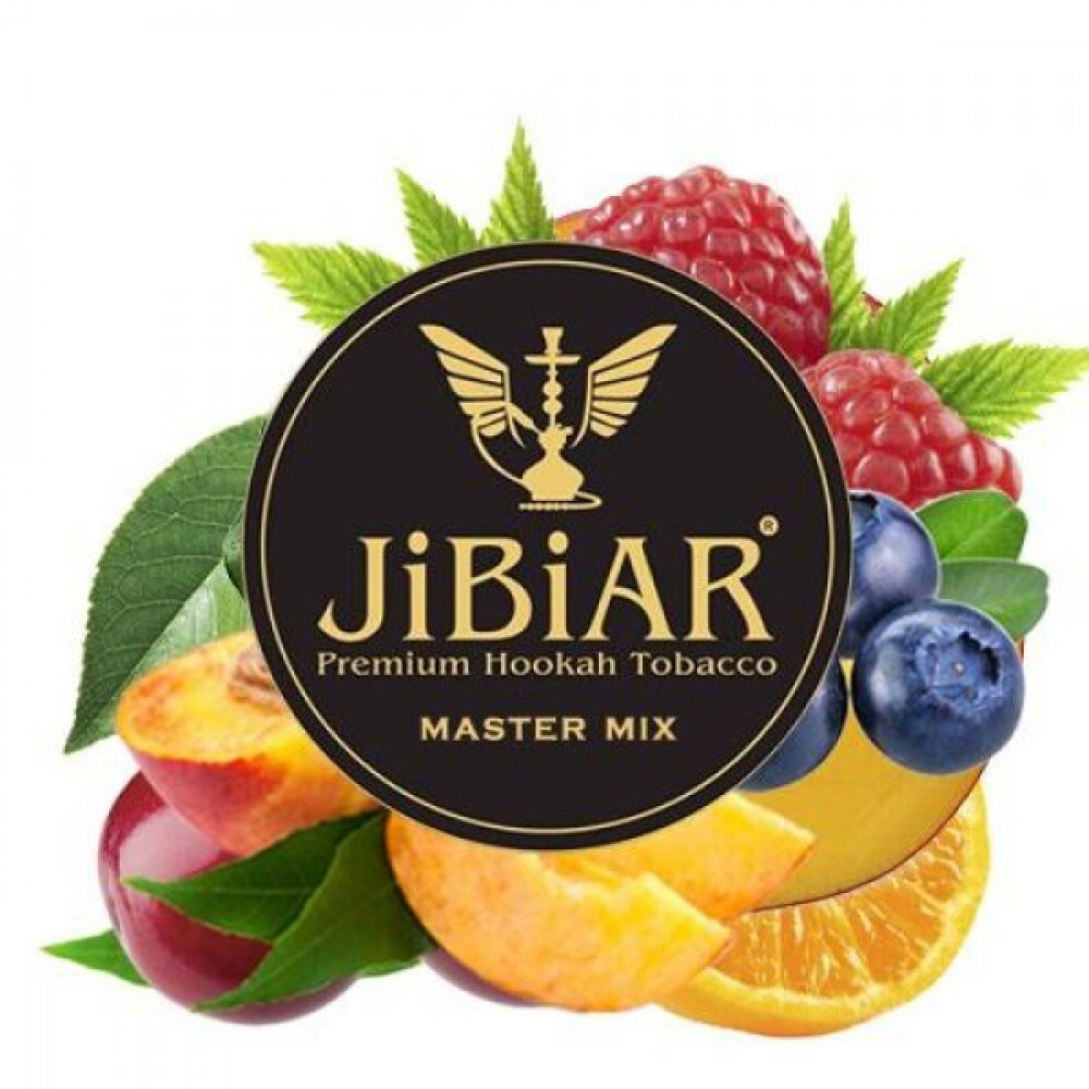 Табак Jibiar Master Mix (Джибиар Апельсин Вишня Малина Манго Персик Черника) 100g