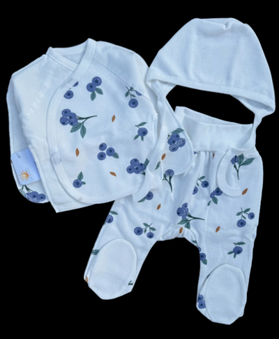 Комплект 3в1: льоля, повзунки, шапочка "Принт", футер ТМ “Happy ТОТ” (56 см)