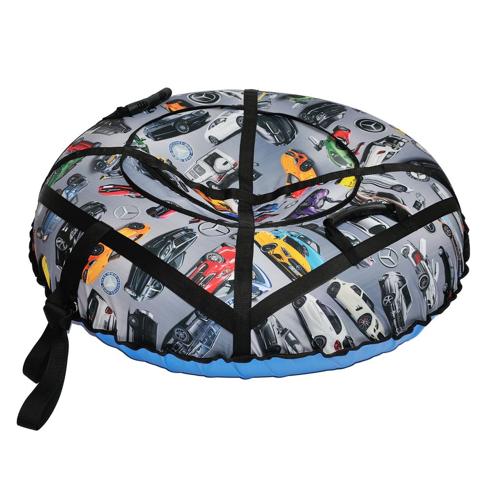 Надувные санки-ватрушки  для катания с горки "Mercedes" диаметр 100 см. (Оксфорд, ПВХ)