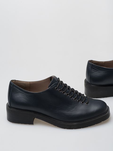 Туфли кожаные черные на шнурках Katarina Ivanenko фото 1