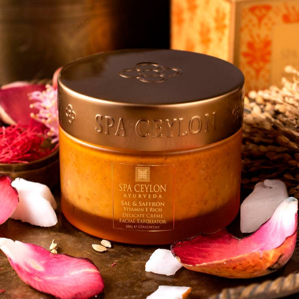 Кремовий пілінг для делікатного очищення обличчя Шореа та Шафран 100 г, SPA Ceylon