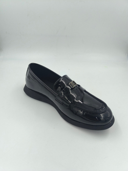 Лакированные женские лоферы из искусственной кожи / размеры 35-40