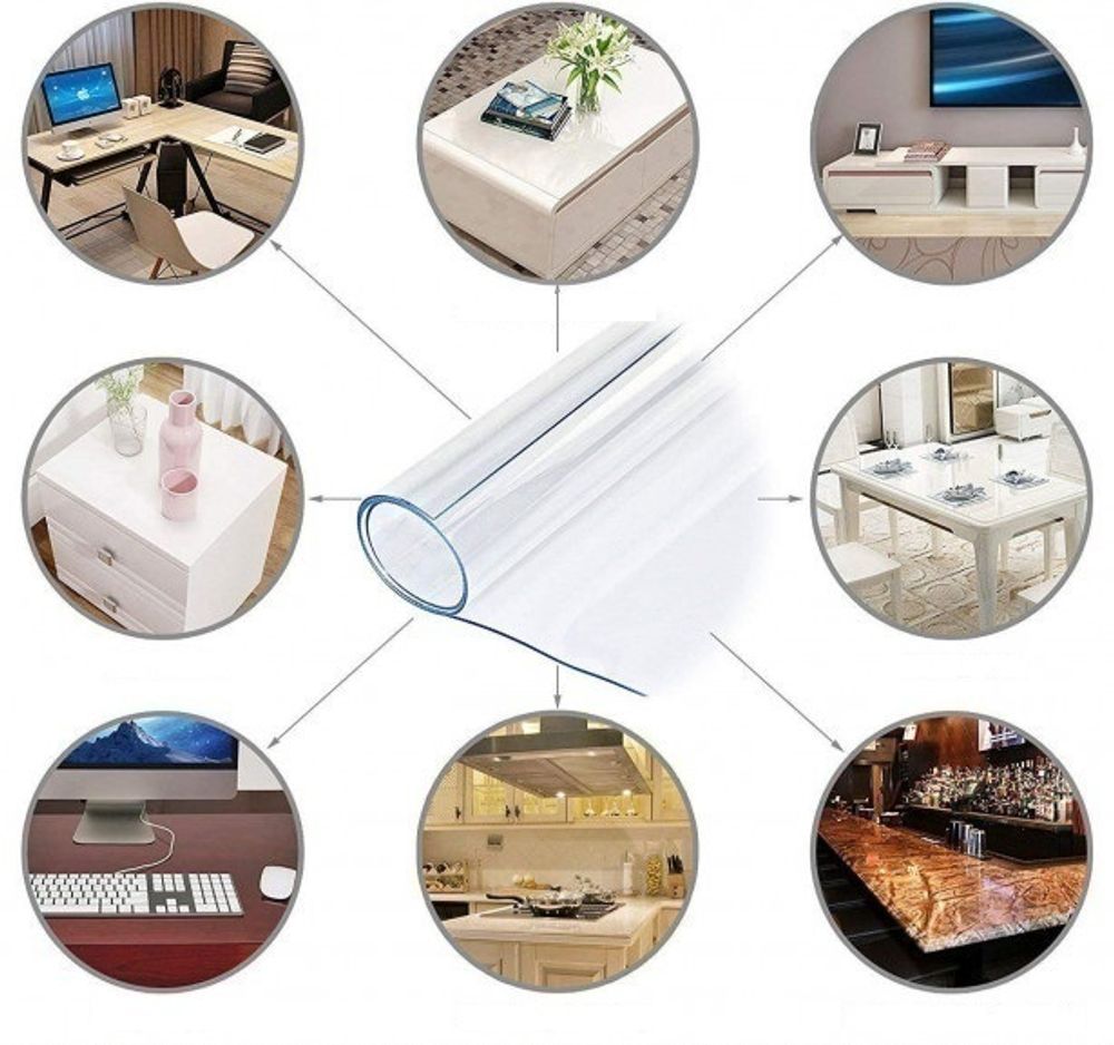 Пленка СИЛИКОН (Мягкое стекло ПВХ) 100 мкм (0,1мм) 1,5х159м