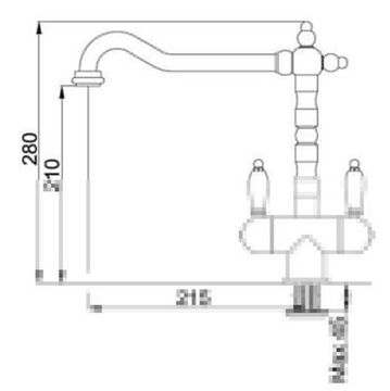 Змішувач кухонний FRANKE OLD-ENGLAND BICOMAND (115.0028.204)