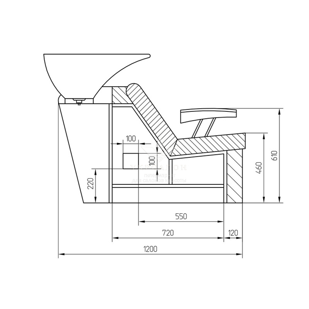 Мийка перукарська 1012-2