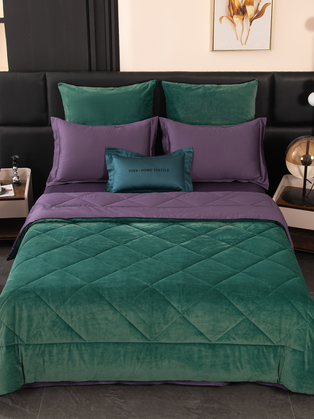 Комплект постельного белья Сатин Velvet Premium с Одеялом VP005