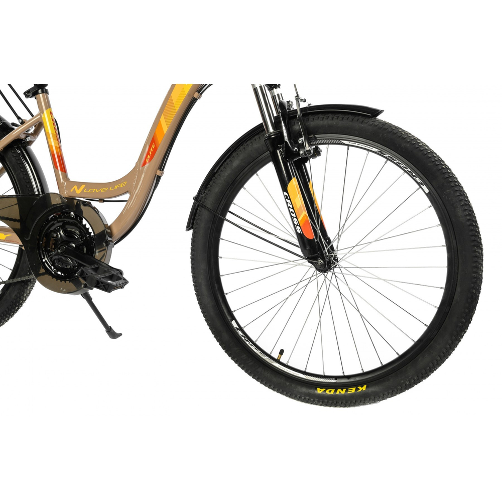 Велосипед міський алюмінієвий 26 дюймів Cross Elite з багажником, рама 17"