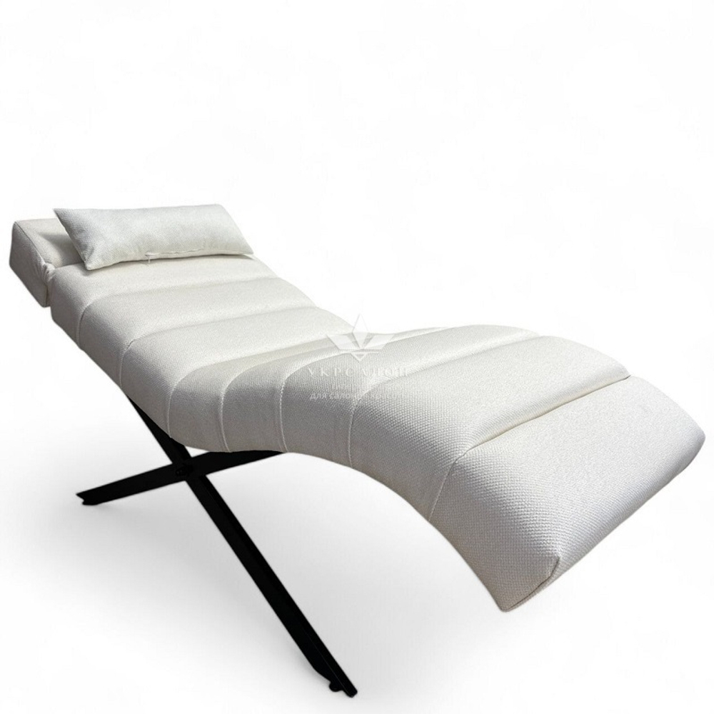 Анатомічна кушетка Mark 555-02 з підголовником та поперечною прошивкою для лашмейкерів та бровістів