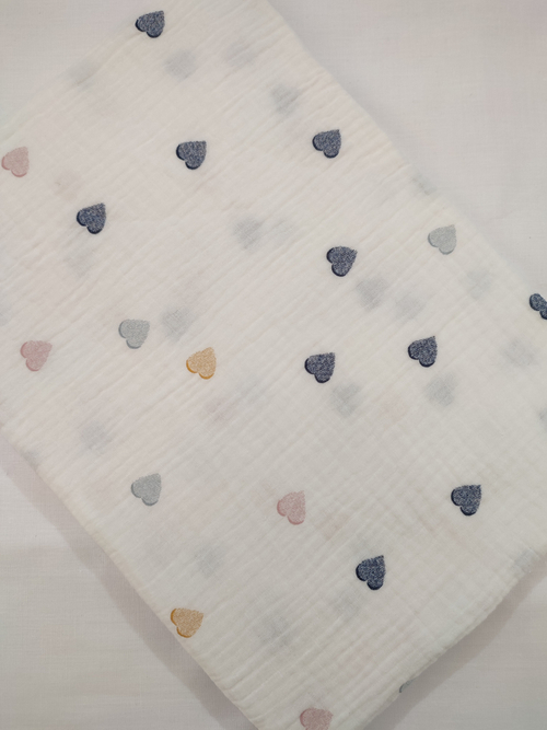 Пеленка муслиновая жатая двухслойная