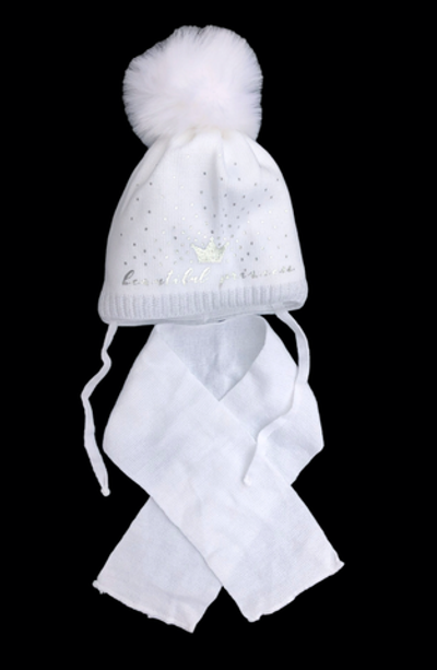 Шапочка з шарфом, акрил ТМ "Grans" (р. 42-44)