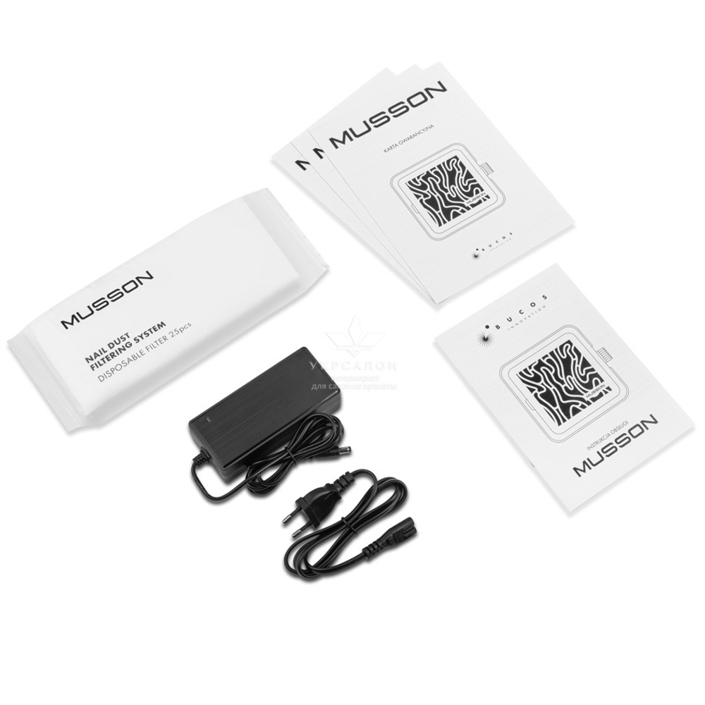 Витяжка Musson X2 Graphite з НЕРА-фільтром 72W для манікюру та педикюру