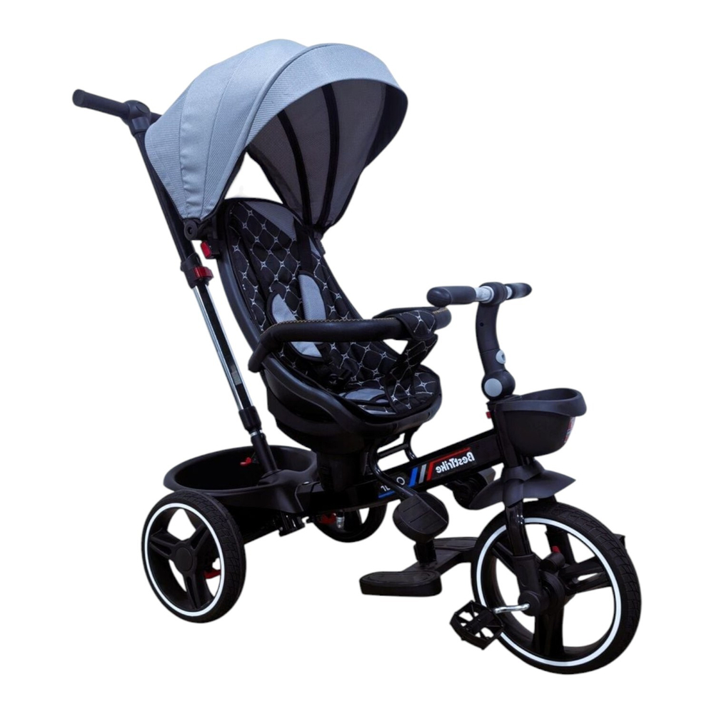 Дитячий триколісний велосипед Best Trike Oscar 6390 PU, складне кермо, з батьківською ручкою