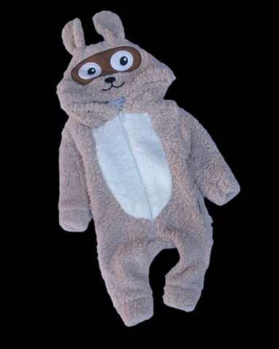 Комбінезон (ромпер) з капюшоном "Панда", махра ТМ "Kidex's"