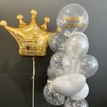 Кульки на вечірку нареченої: корона, золоті та білі