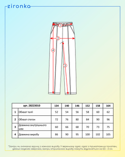 Брюки чорні для дівчинки (арт. 2822301001)