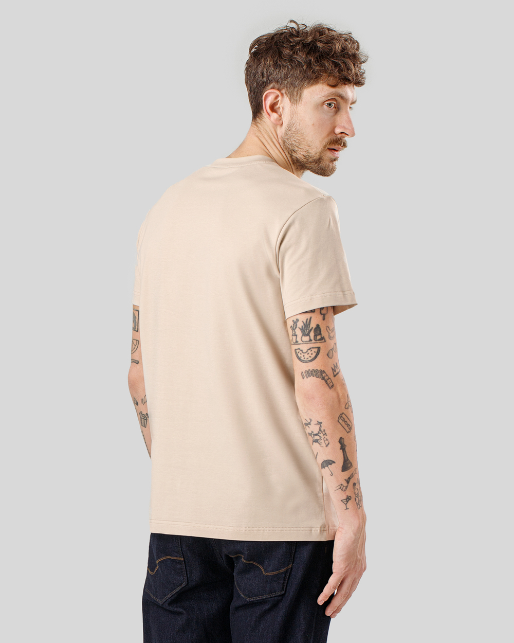 Футболка чоловіча світло-бежева (арт. 7462300507)