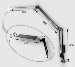 Настольная светодиодная сенсорная LED лампа c функцией работы от повербанка и регулировкой света X-LED-30 SB черная
