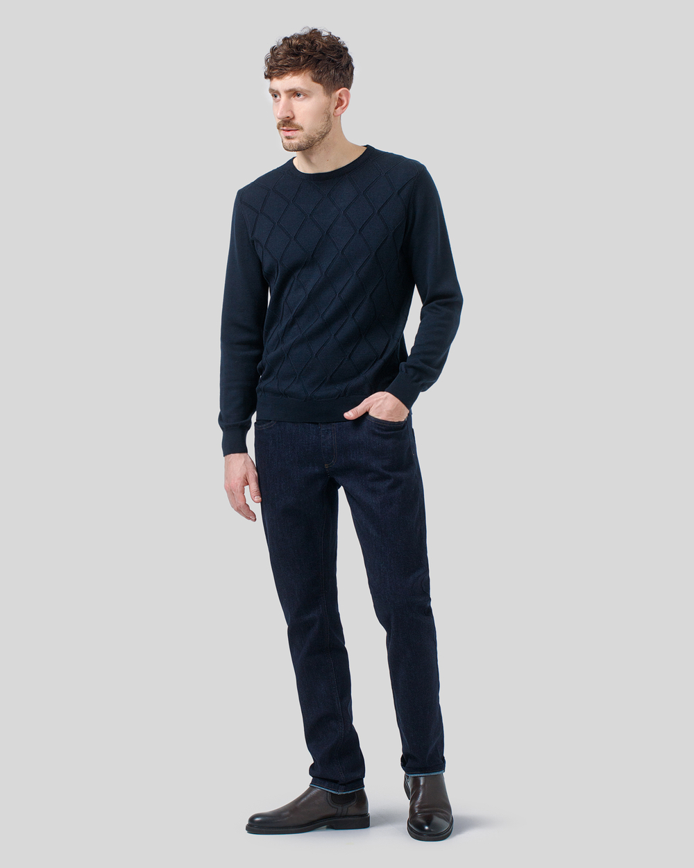 Джинси чоловічі Slim Fit темно-сині (арт. 8862300606)