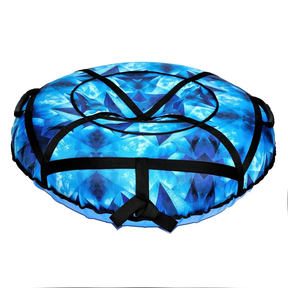 Надувные санки-ватрушки "Голубой кристалл" диаметр 100 см. (Оксфорд, ПВХ)