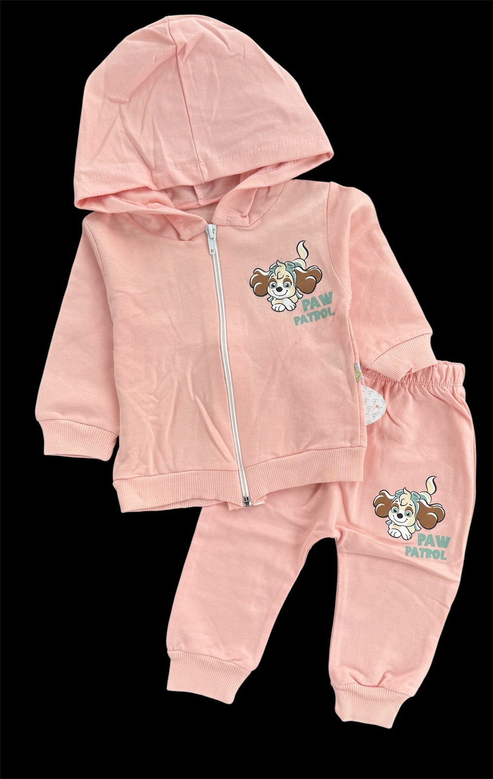 Дитячий костюм для дівчинки "Paw Patrol": кофта з капюшоном + штани, двунитка, ТМ Bobisco