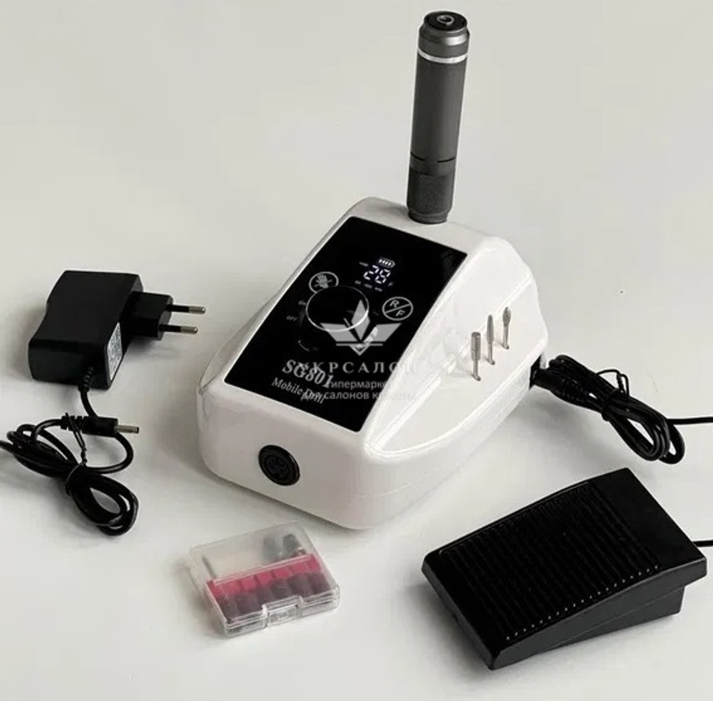 Фрезер на аккумуляторе для маникюра и педикюра SG-801