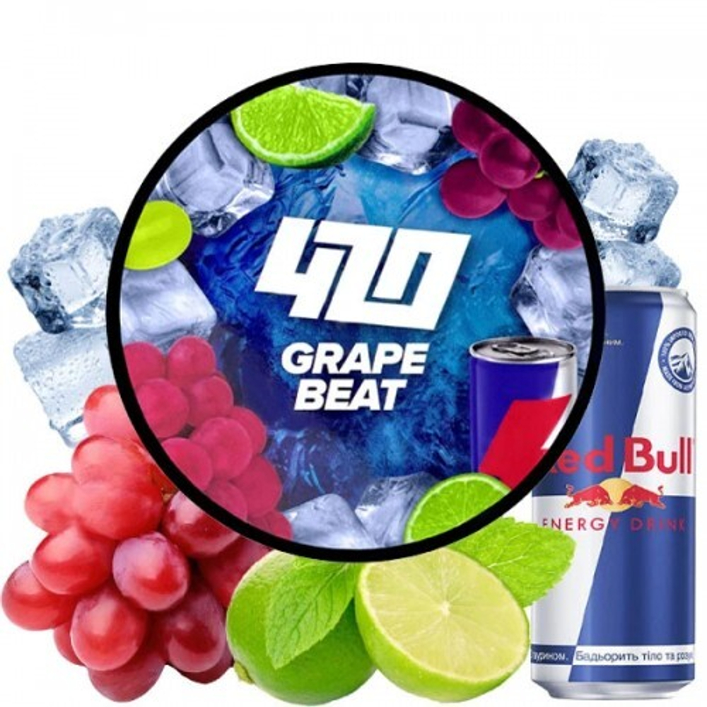 Табак 420 Frost Line Grape Beat (Энергетик Виноград Лайм Лед) 100г