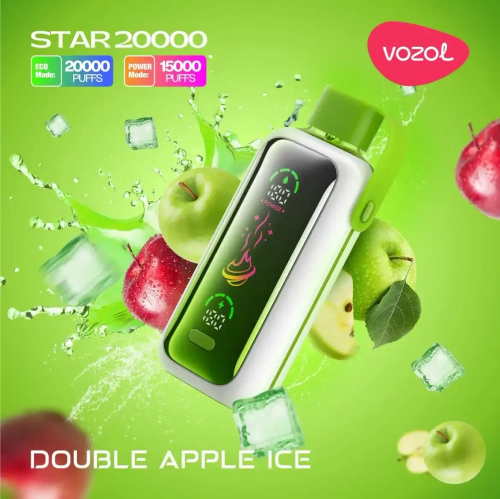 Vozol Star 20000 - Double Apple Ice (5%nic)