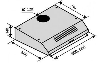 Витяжка VENTOLUX ALDO 60 INOX 2M