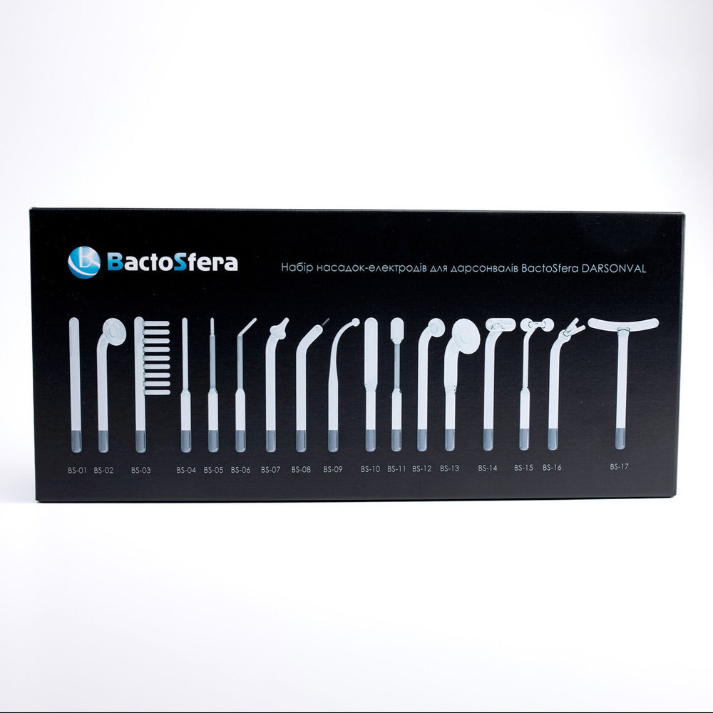Набор электродов для дарсонвалей Darsonval (17 шт) с коробкой-пьедесталом