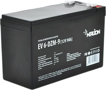 Тягова акумуляторна батарея Merlion EV 6-DZM-9 12V 9Ah F2 (YT14043)